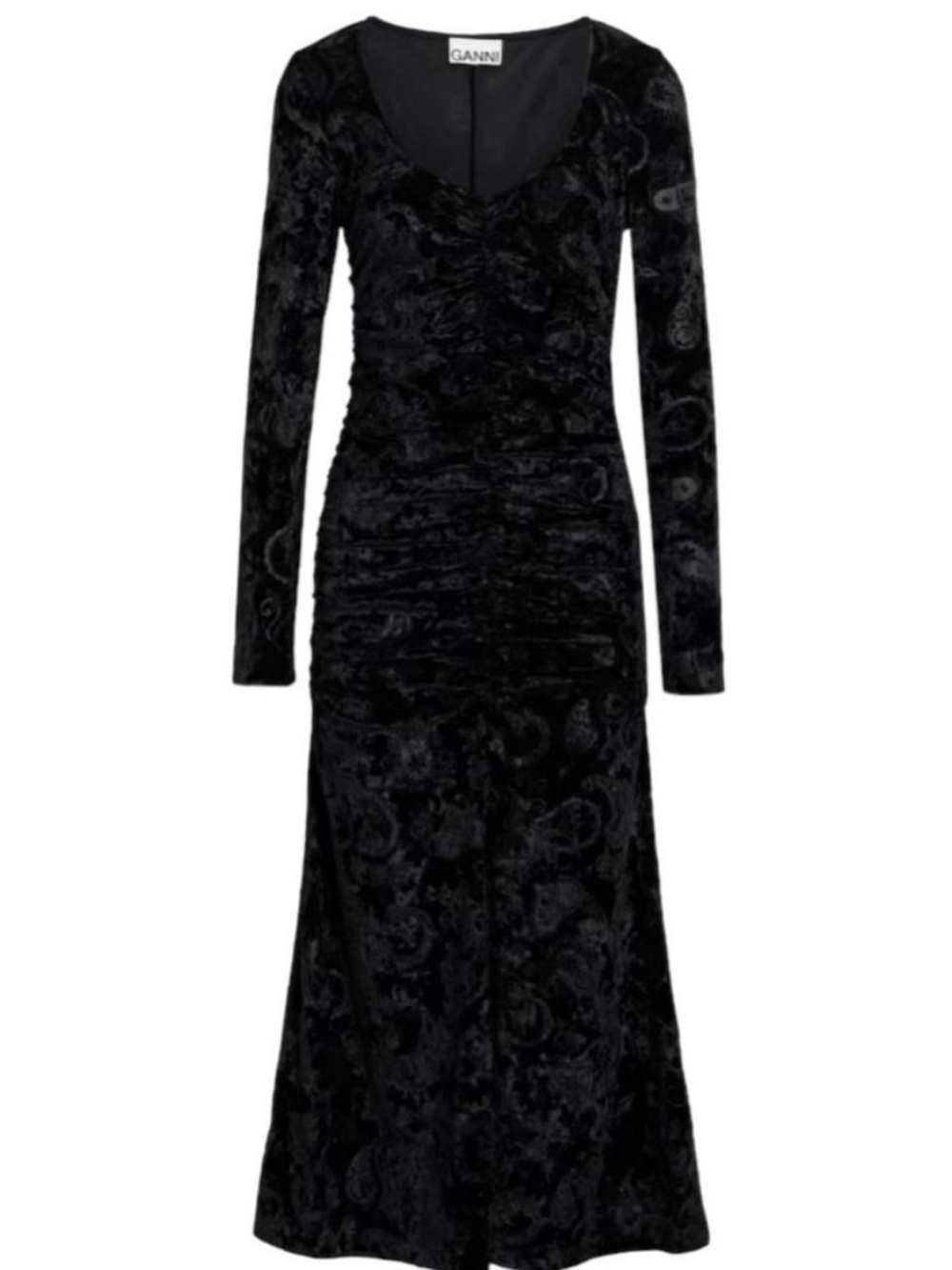 Ganni Velvet Jacquard Midi